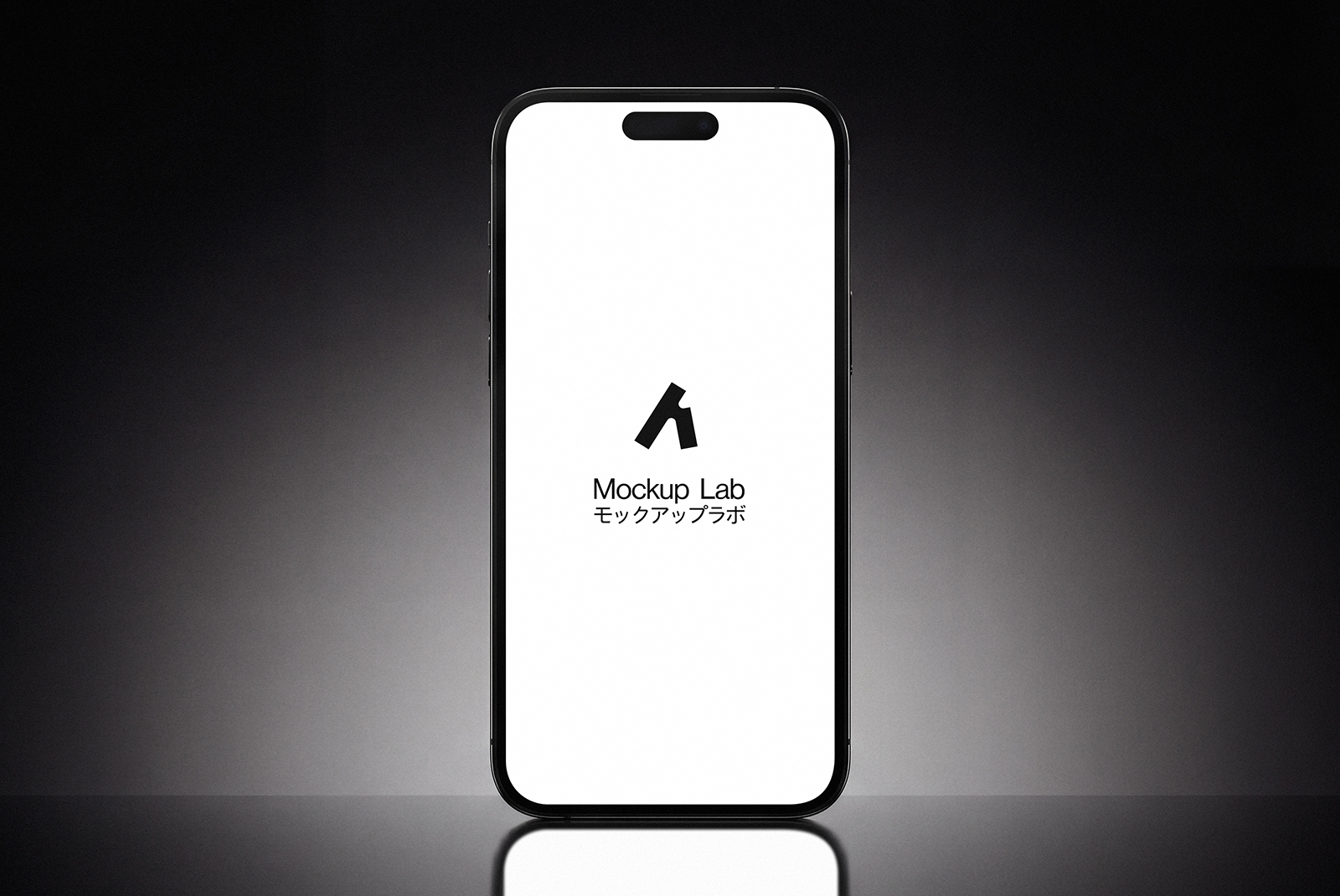 Angled perspective of the iPhone 22ML mockup on a minimalist desk setting.